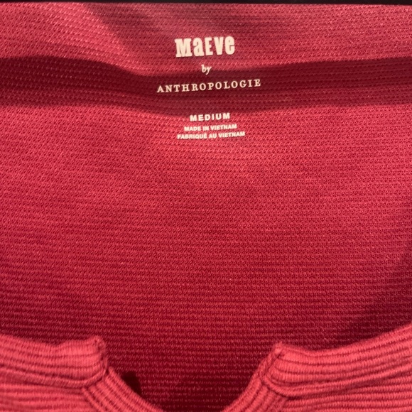 Maeve Red 3/4 Sleeve Tie Front Crop Blouse - Picture 2 of 7